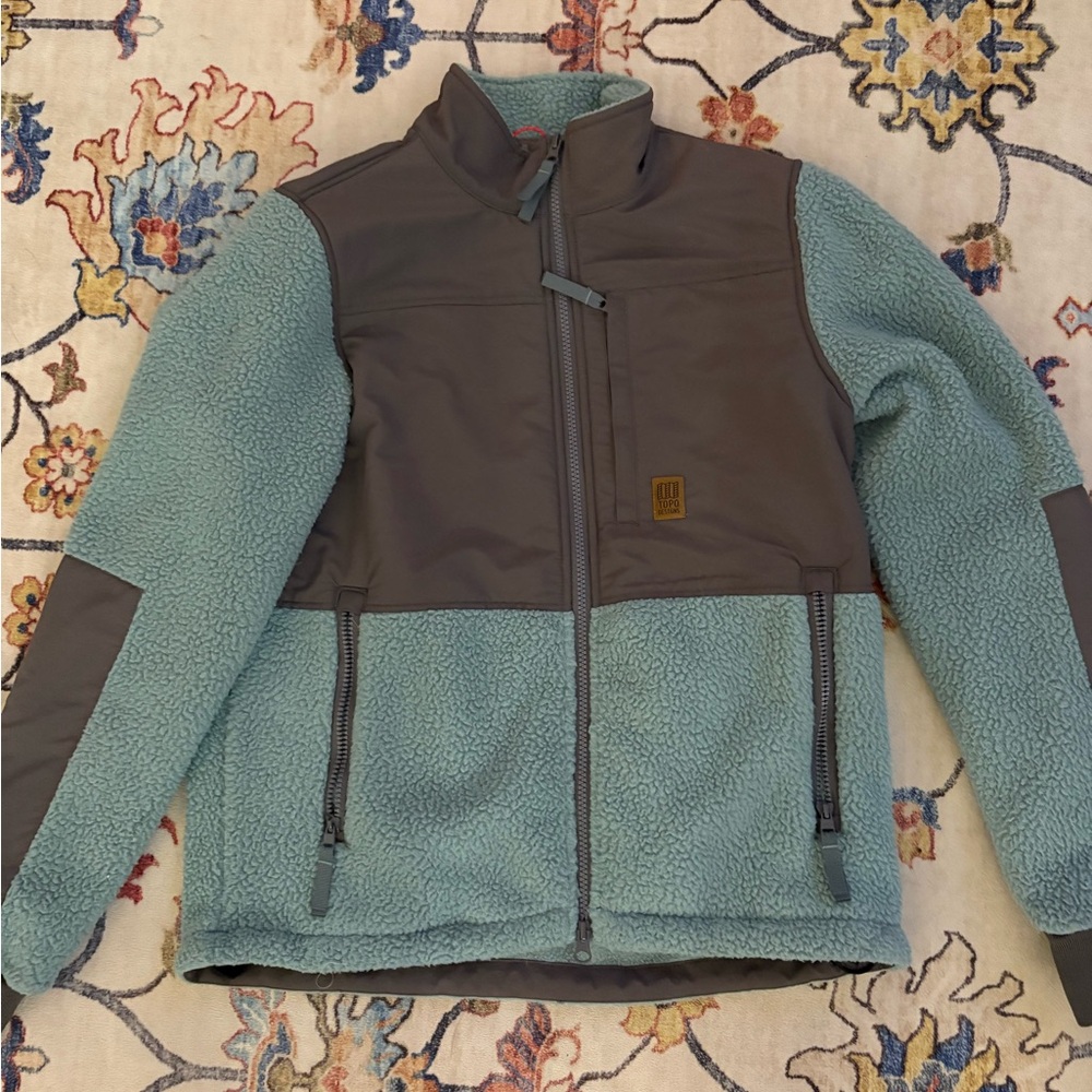 Topo Designs Teal and Gray Jacket
